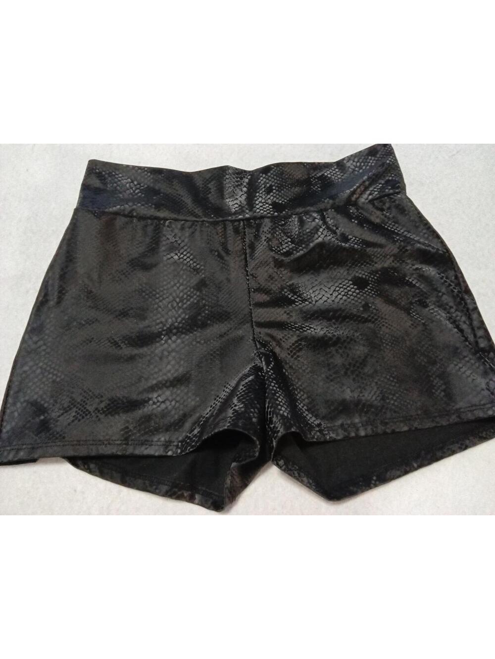 Fashion Nova Black Faux Snakeskin Shorts Size Large